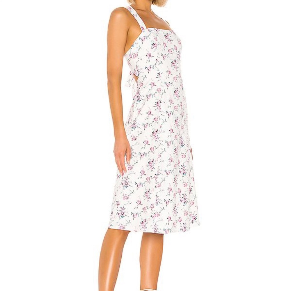 LPA square neck tie back dress